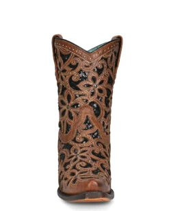 Corral Women's Floral Inlay Ankle Boots 9 Corral Women's Floral Inlay Ankle Boots -Ladies Western Cowboy Shop A4278 0000 Layer4