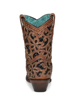 Corral Women's Floral Inlay Ankle Boots 8 Corral Women's Floral Inlay Ankle Boots -Ladies Western Cowboy Shop A4278 0001 Layer3