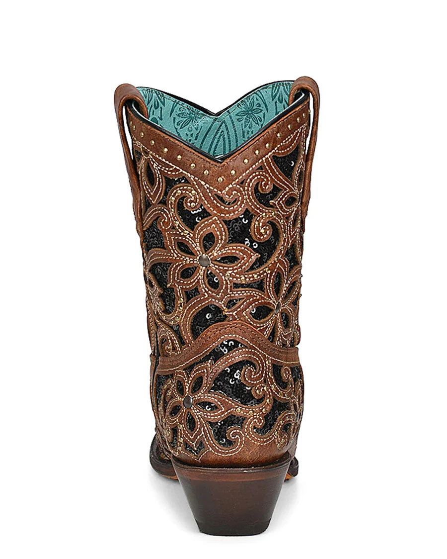 Corral Women's Floral Inlay Ankle Boots 5 Corral Women's Floral Inlay Ankle Boots - Image 3