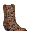 Corral Women's Floral Inlay Ankle Boots 1 Corral Women's Floral Inlay Ankle Boots -Ladies Western Cowboy Shop A4278 0003 Layer1
