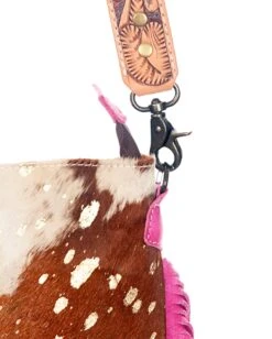 Women's Acid Gold Cowhide Crossbody -Ladies Western Cowboy Shop AMD202201 0008 ADBGS192E C