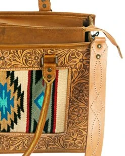 Women's Tooled Edge Saddle Blanket Tote -Ladies Western Cowboy Shop AMD202201 0073 ADBG582D