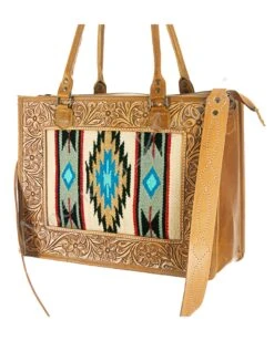 Women's Tooled Edge Saddle Blanket Tote