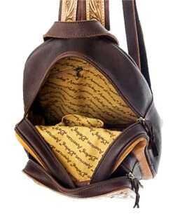 Women's Turquoise Stone & Tooled Strap Backpack -Ladies Western Cowboy Shop AMD202201 0094 ADBG560E