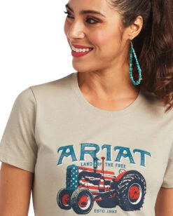 Ariat Women's Tractor USA T-Shirt -Ladies Western Cowboy Shop ARI202205Apparel 0290 S22 WMS WEST 10040958 detail01