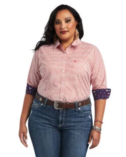 Ariat Women's Kirby Stretch Shirt -Ladies Western Cowboy Shop ARI202206 0059 S22 WMS WEST 10040580 front plus