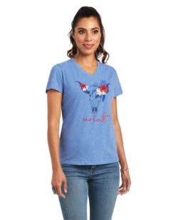Ariat Women's REAL Tropic Steerhead Tee
