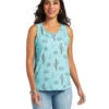 Ariat Women's Cactus Desert Tank 1 Ariat Women's Cactus Desert Tank -Ladies Western Cowboy Shop ARI202207 2 0057 S22 WMS WEST 10040530 front