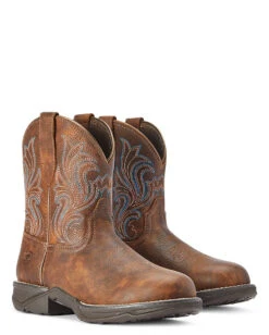Ariat Women's Anthem Round Toe Shortie Western Boots 12 Ariat Women's Anthem Round Toe Shortie Western Boots -Ladies Western Cowboy Shop ARI202207 2 0191 F22 WMS WEST 10042422 pair