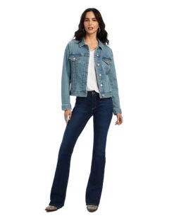 Ariat Women's Denim Jacket -Ladies Western Cowboy Shop ARI202210 OUT 0161 F22 WMS WEST 10041103 full