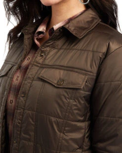 Ariat Women's Puffer Trucker Insulated Jacket -Ladies Western Cowboy Shop ARI202210 OUT 0163 F22 WMS WEST 10041403 detail01