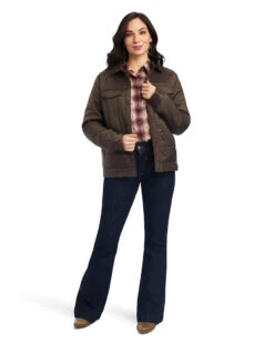 Ariat Women's Puffer Trucker Insulated Jacket -Ladies Western Cowboy Shop ARI202210 OUT 0165 F22 WMS WEST 10041403 full