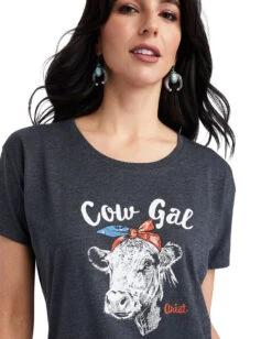 Women's Ariat Cow Gal Tee -Ladies Western Cowboy Shop ARI202210 TOPS C 0093 F22 WMS WEST 10042716 detail01