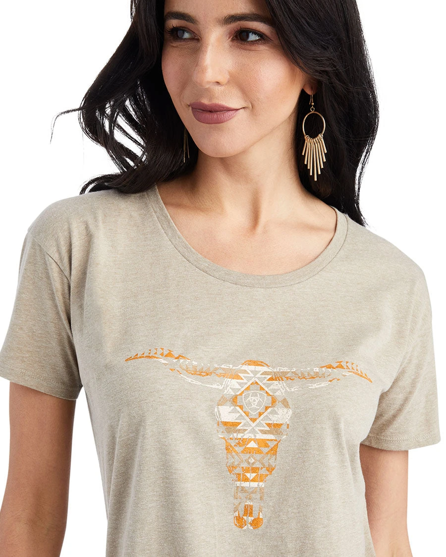 Women's Ariat Blanket Skull Tee 5 Women's Ariat Blanket Skull Tee - Image 3