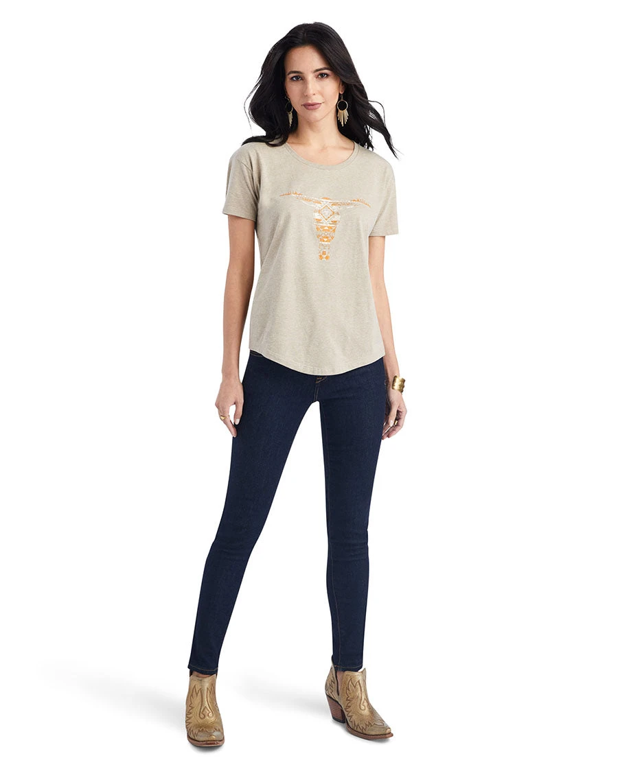 Women's Ariat Blanket Skull Tee 6 Women's Ariat Blanket Skull Tee - Image 4