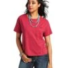 Ariat Women's Rodeo Show Tee 1 Ariat Women's Rodeo Show Tee -Ladies Western Cowboy Shop Ari202201 0007 S22 WMS WEST 10039830 front