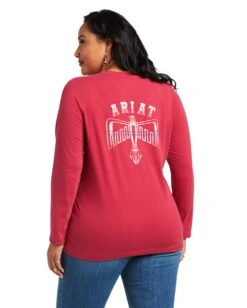Ariat Women's REAL Serape Thunderbird Tee -Ladies Western Cowboy Shop Ari202201 0046 S22 WMS WEST 10039781 back plus