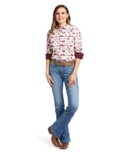 Ariat Women's Kirby Stretch Shirt 12 Ariat Women's Kirby Stretch Shirt -Ladies Western Cowboy Shop Ari202201 0076 S22 WMS WEST 10039339 full