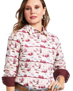 Ariat Women's Kirby Stretch Shirt 11 Ariat Women's Kirby Stretch Shirt -Ladies Western Cowboy Shop Ari202201 0079 S22 WMS WEST 10039339 detail01