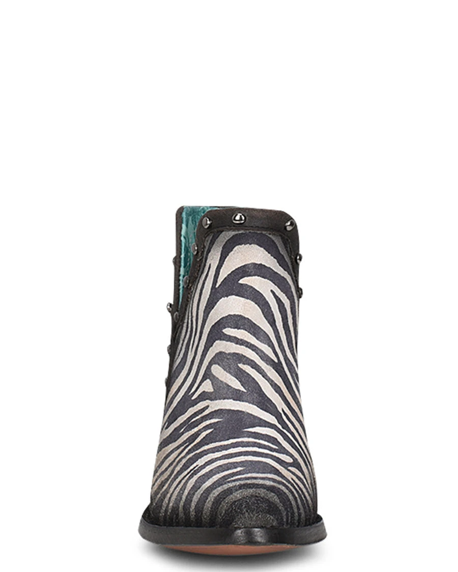 Corral Women's Zebra Print & Studs Ankle Boots 5 Corral Women's Zebra Print & Studs Ankle Boots - Image 3