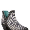 Corral Women's Zebra Print & Studs Ankle Boots -Ladies Western Cowboy Shop COR 0008 Z2012 boot 03