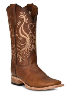 Corral Women's Circle G Peacock Embroidery Western Boots