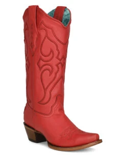 Corral Women's Solid Embroidery Western Boots