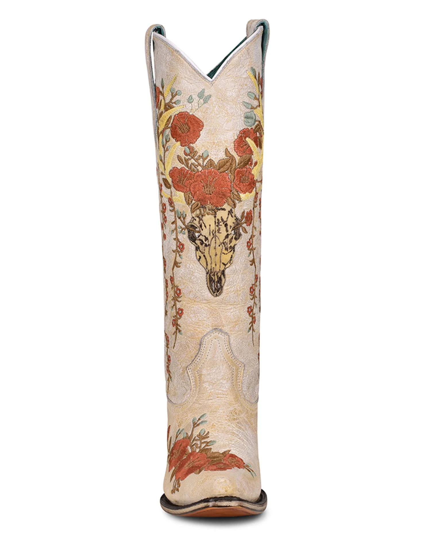 Corral Women's Deer Skull & Flowers Embroidered Boots 6 Corral Women's Deer Skull & Flowers Embroidered Boots - Image 4