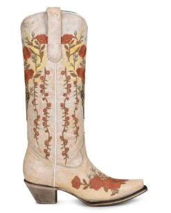 Corral Women's Deer Skull & Flowers Embroidered Boots 9 Corral Women's Deer Skull & Flowers Embroidered Boots -Ladies Western Cowboy Shop COR202201 0079 A4186 boot 01