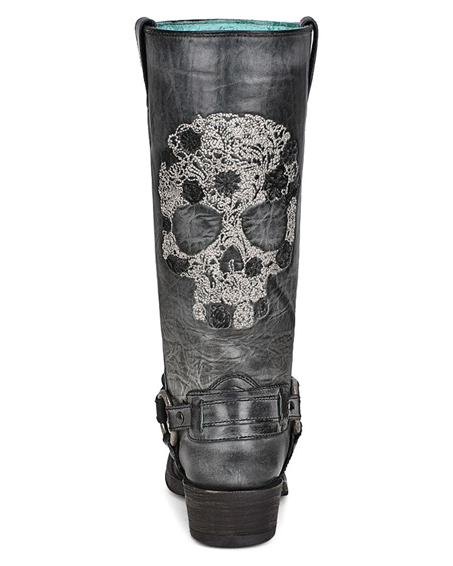 Corral Women's Embroidered Skull & Harness Western Boots 6 Corral Women's Embroidered Skull & Harness Western Boots - Image 4