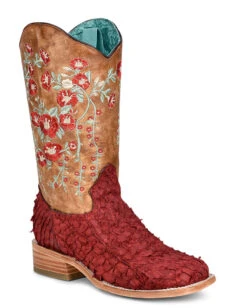 Corral Women's Rodeo Collection Fish Floral Embroidered Western Boots