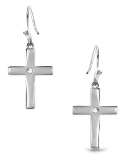 Montana Silversmiths Women's Rivers Of Lights Opal Cross Earrings 7 Montana Silversmiths Women's Rivers Of Lights Opal Cross Earrings -Ladies Western Cowboy Shop ER4614 0002 ER4614 alt