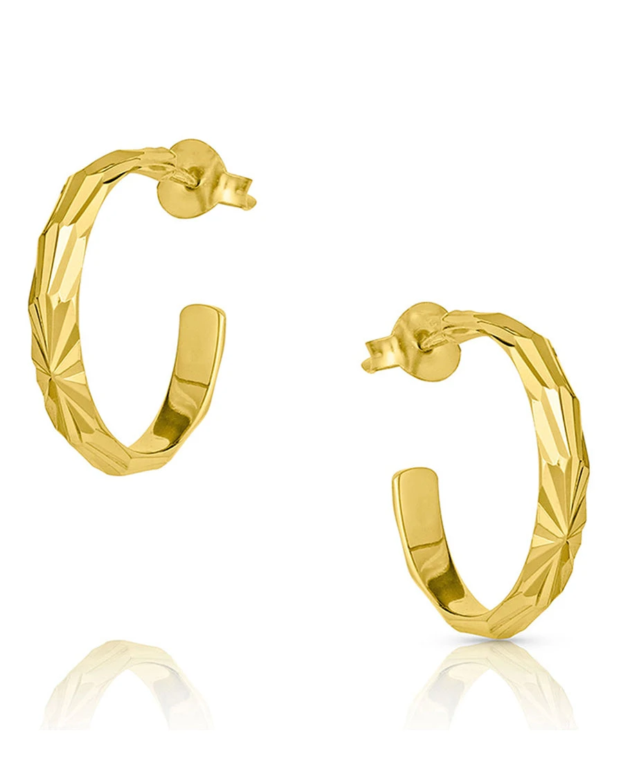 Montana Silversmiths Women's Cut Starburst Hoop Earrings 3 Montana Silversmiths Women's Cut Starburst Hoop Earrings