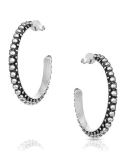 Montana Silversmiths Women's Bead Hoop Earrings