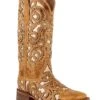 Women's Horseshoe Western Boots -Ladies Western Cowboy Shop FERRINI202202 0085 83093 15 Horseshoe AntiqueSaddle S Toe ThreeFourths 77