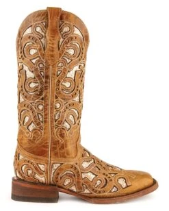 Women's Horseshoe Western Boots -Ladies Western Cowboy Shop FERRINI202202 0087 83093 15 Horseshoe AntiqueSaddle S Toe Profile 75