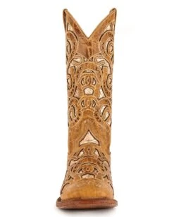 Women's Horseshoe Western Boots -Ladies Western Cowboy Shop FERRINI202202 0088 83093 15 Horseshoe AntiqueSaddle S Toe Front 74