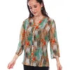Scully Women's Multi Color Print Blouse -Ladies Western Cowboy Shop HC804 1