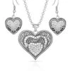Montana Silversmiths Women's Antiqued Heart In A Heart Jewelry Set -Ladies Western Cowboy Shop JS1319CZ 0000 JS1319CZ