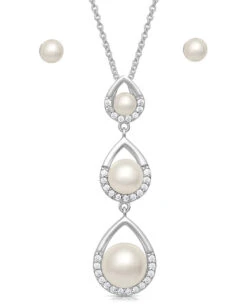 Montana Silversmiths Women's Pearl Teadrop Jewelry Set
