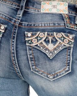 Women's Floral Fever Bootcut Jeans -Ladies Western Cowboy Shop M3713B 0003 Layer7