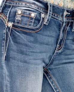 Women's Floral Fever Bootcut Jeans -Ladies Western Cowboy Shop M3713B 0004 Layer6