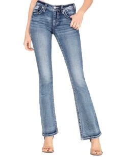 Women's Floral Journey Bootcut Jeans -Ladies Western Cowboy Shop M3718B 0004 Layer4