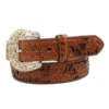 Nocona Women's Sequin Underlay Floral Embossed Belt 2 Nocona Women's Sequin Underlay Floral Embossed Belt -Ladies Western Cowboy Shop MFW202205 HP 0005 N3411502
