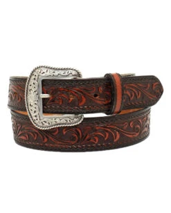 Nocona Women's Tucson Stitched Edge Embossed Belt