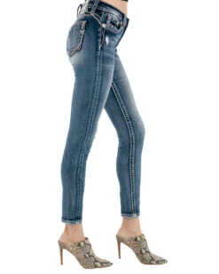 Women's Sweet And Simple Skinny Jeans -Ladies Western Cowboy Shop MMJ 2 0039 M5012S59 M743 B