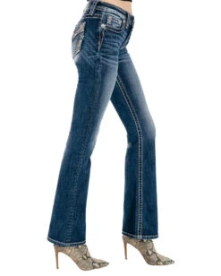 Women's Floral Memories Bootcut Jeans -Ladies Western Cowboy Shop MMJ 2 0044 M3834B M751 B
