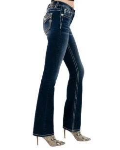 Women's Plaid Nights Bootcut Jeans 9 Women's Plaid Nights Bootcut Jeans -Ladies Western Cowboy Shop MMJ 2 0067 M3823B D1004 B