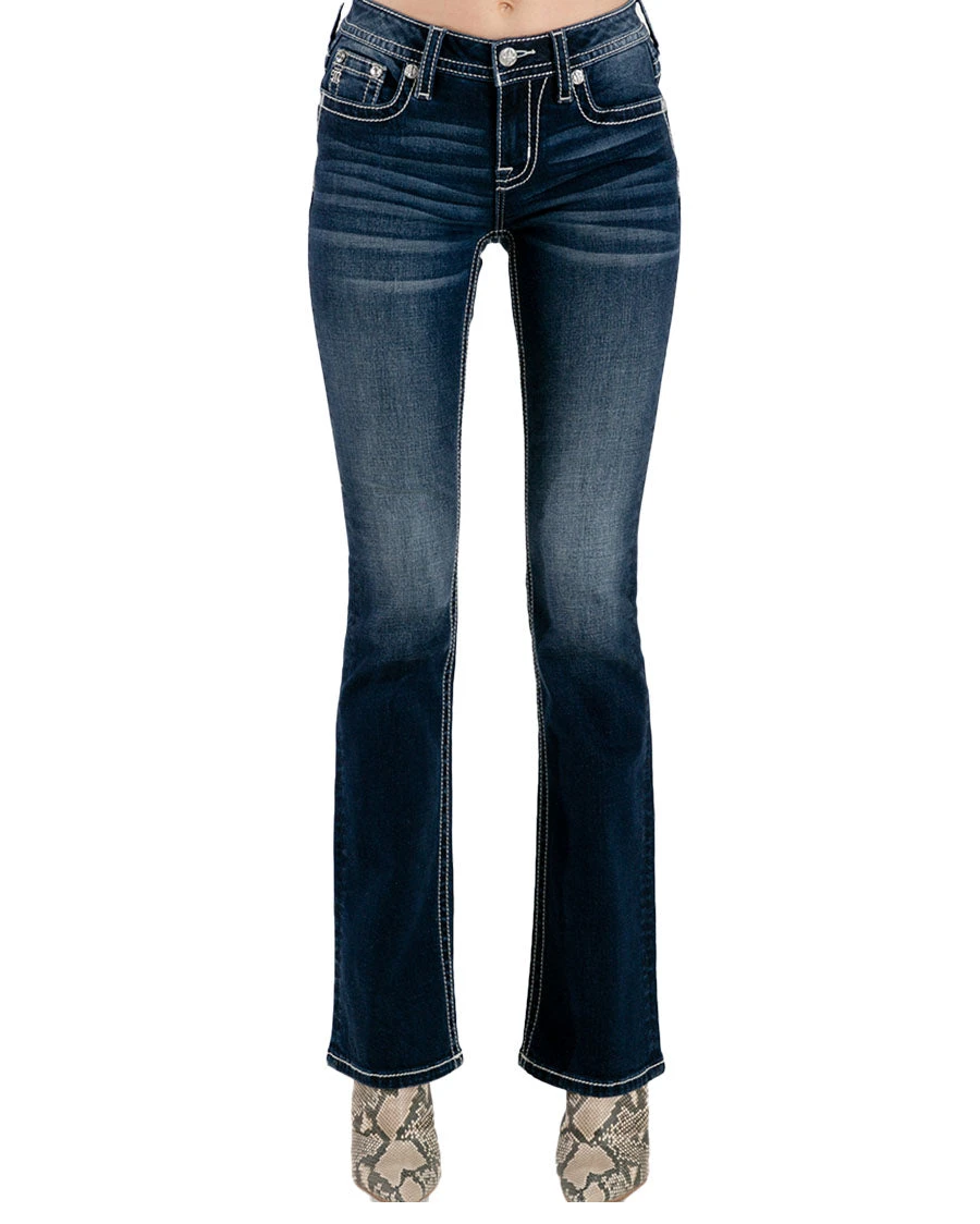 Women's Plaid Nights Bootcut Jeans 4 Women's Plaid Nights Bootcut Jeans - Image 2