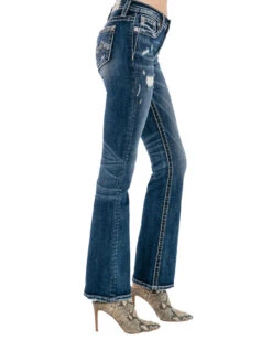 Women's Good Vibrations Bootcut Jeans -Ladies Western Cowboy Shop MMJ 2 0072 M3742B6 M749 B